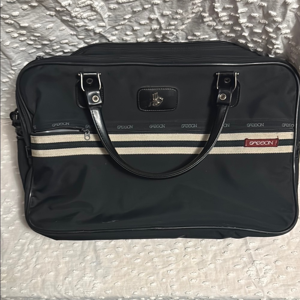SASSON vintage  Black travel Bag large  80s y2k